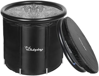 XL Ice Bath Tub for Athletes & Adults - 105 Gallons Ice Tub, Cold Plunge Tub with Cover for Indoor Outdoor, Ice Plunge Tub for Recovery & Cold Water Therapy - Black