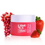 Wildglow Red Wine Gel Face Mask For Glowing Skin I Instant Skin Brightening | Reduces Wrinkles, Dullness, Fine Lines & pigmentation I Anti-ageing mask With Real Wine Extracts & Paris-based Ingredients | Pack of 1 - 50 GMs