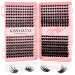 Individual Cluster Lashes 392Pcs Wide Stem D Curl 9-16 Mixed DIY Eyelash Extension False Eyelashes Natrual Soft Mega 4 Styles for Personal Started Makeup Use at Home (Mix 9-16mm Eyelash Book)