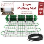 2x40 ft. Electric Ice and Snow Melting Mat 240V 4000 Watts - Embedded Under Asphalt, Concrete, or Pavers - Radiant Heated Driveway, Walkways, Sidewalks, Patios, Porch, Ramps - WarmlyYours PowerMat