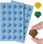 2 Pack - Premium Diamond Shape Silicone Mold for Elegant Confections - Versatile Mini Molds for Chocolates, Candies, Wax Melts & Ice Cubes