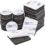 ZISMA Double Sided Sticky Pads 50 Pcs Heavy Duty Strong Mounting Adhesive Foam Pads Waterproof Double Sided Tape Square (40mm x 40 mm) & Round (30mm)