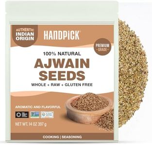 HANDPICK Ajwain Seeds (397g/14oz) Whole Carom Seeds | Vegan, Gluten free, Non GMO | Raw Carom Bishops, Indian Origin | Packed in Resealable Ziplock Pouch