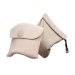 Trtl Travel Pillow Original 2.0 – Scientifically Proven Super Soft Travel Pillow with Premium Head & Neck Support – for Airplane Travel – Machine Washable – Lightweight & Compact - Sand Beige – Small