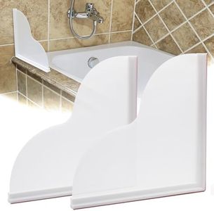 FAILUN Shower Splash Guard, 2pcs Large Tub Water Splash Guard with Self-Adhesive Splash Guard for Bathtub Corner to keep water in Shower or Bath (9.25"x9.25")