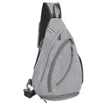 FATMUG Crossbody Bagpack For Men, Women One Shoulder Sling Bag For Office, College,Travel-Light Grey, 20 Liters