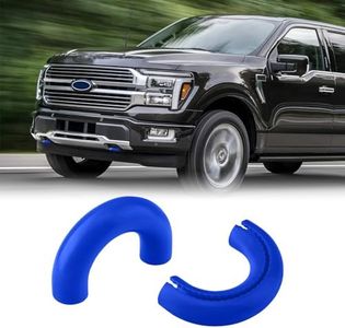 TECHPICCO Tow Hooks Covers for Ford F150 2004-2026 Bronco Base/Big Bend/Outer Banks 2021-2026 Compatible with Toyota Tundra Accessories 2017-2021 (Blue)