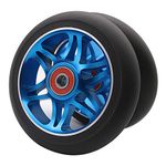 2Pcs Replacement 110 mm Pro Stunt Scooter Wheel with Abec 9 Bearings Fit for MGP/Razor/Lucky Pro Scooters(Blue)