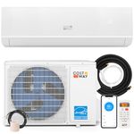 COSTWAY 18000 BTU Mini Split Air Conditioner & Heater, 208-230V WiFi Enabled 25 SEER2 Ductless Inverter AC Unit, Works w/Alexa, Cools Rooms Up to 1250 Sq.Ft