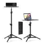 Projector Stand, LEORFI Laptop Tripod, Portable, Projector Stand, Multifunctional Camera Floor Stand, Adjustable Height from 45 cm to 115 cm with Folding Plate, 10 kg Load Capacity, for Outdoor Films,