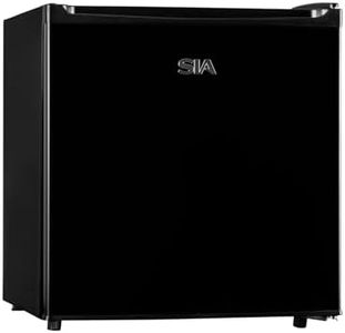 SIA TT02BL 39L Table Top Counter Mini Freezer, 4 Star Freezer Rating, Removable Wire Shelf, Reversible Door, Adjustable Legs, Black