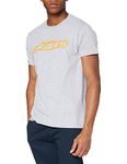 Alpinestars Men's Blaze Classic Tee Casual Shirt, Grey (Heather Gray/Orange), Medium