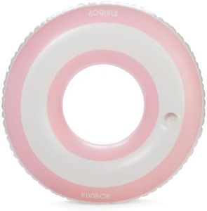 FUNBOY Giant Pink Ring 48'' Tube Float, with Integrated Cup Holder, Perfect for a Summer Pool Party, Large