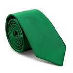 URAQT Men Ties, Classic Men's Solid Color Necktie, Premium Pure Color Skinny Necktie with Multiple Colors, Formal Necktie for Men Business Wedding Party Work Tie, 6cm (Green)