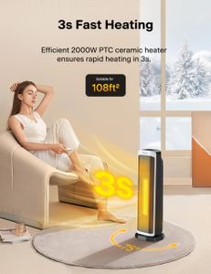 PELONIS 2-in-1 Electric Space Heater – Portable Fan & Heater