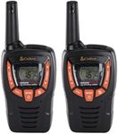 Cobra AM655 Compact Walkie Talkies for Adults (2-Pack) - 8 km Range, 16 Channels and 121 Privacy Codes, Weather Resistant, Rechargeable Two Way Radios, Black
