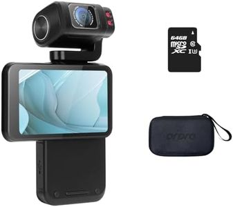 ORDRO M3 Handheld Vlog Camera, 5K Pocket Camera with 3.5-inch Flippable Touch Screen, 3250mAh Large Capacity Battery, IR Night Vision Function+64G Memory Card