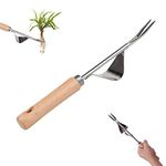 Jetisva Hand Weed Remover Tool Garden Weed Puller with Long Handle Block Paving Weeding Tool Stainless Steel Deep Root Weeder Tools Manual Gardening Weed Picker Tool for Patio Crack Lawn Grass