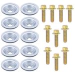 ApplianPar Pack of 10 Skid Plate Washers and Bolts for Polaris RZR 570 800 900 XP 1000 Turbo