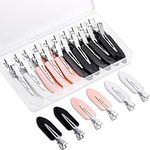 20pcs No Bend Hair Clips, No Crease Curl Pin Clips Creaseless Hair Clips with Storage Box for Girls Women Make Up Hair Styling (Pink, White, Black)