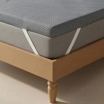 MY ARMOR 2 Inch Memory Foam Mattress Topper, Soft Mattress Padding for Bed with Zipper Cover, Grey, Twin Size, 72"x72" (6 ft x 6 ft)