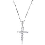 Kenivira Cross Necklace for Women Silver Necklace with Cross Pendant Silver Cross Necklaces for Women Trendy Gold Jewelry Gifts for Women Girls