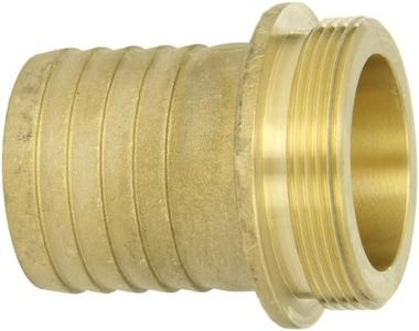 Dixon Valve MB200 Brass Shank/Water Fitting, King Short Shank Suction Coupling with NPSM Thread, 2" NPSM Male x 2" Hose ID Barbed