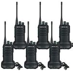 Retevis RB629 Walkie Talkie, PMR446 Rechargeable Walkie Talkies with Wireless Clone, Emergency alarm, VOX, Rugged Two Way Radio Professional for Warehouse, Security (6 Pcs, Black)