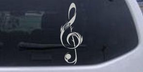 3in X 8.1in Silver -- Music Note Ca