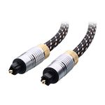 Cable Matters Toslink Cable (Toslink Optical Cable/Digital Optical Audio Cable) 1.8m with Metal Connectors and Braided Jacket