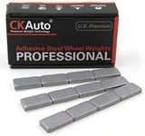 CKAuto 1oz, Grey Adhesive Stick on Wheel Weights, Easy Peel, US OEM Quality, 72 oz/Box (72pcs)