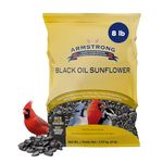 Armstrong Black Oil Sunflower Seeds, Wild Bird Food, 3.63KG (8LB) Bag