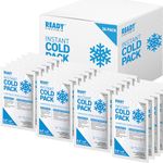 Instant Cold Pack, Compact Packs (4" x 5.5") - Ready First Aid, Provides fast Relief for Bruises, Swelling, Muscle Spasm, Pain, Headaches, Minor Ice Packs for Injuries (Cases of 24)