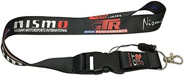 Coloryard 1pcs Black Color USA Ship New Quick Release Neck Strap Lanyard Keychain Keyring Car Keys House Keys ID Badges Card for Nismo Design