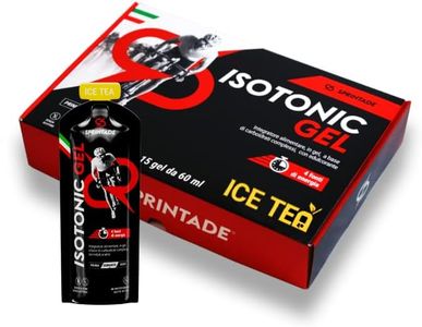 Sprintade® ISOTONIC GEL, gel di maltodestrine a diverso peso molecolare, ciclodestrine e Fruttosio 1-6, difosfato, per ciclismo, running, triatlon, endurance. (Ice Tea, 15 Bustine)