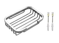 VIBORG Solid Extra-thick Sus304 Stainless Steel Wire Wall Mount Mounted Bathroom Bath Shower Soap Bar Basket Dish Shelf Holder Caddy (Polished mirror-like)