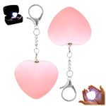 Love Wallet Tote Bag Touch Sensing Light, Touch Sensor Purse Light, 2PCS Rechargeable LED Automatic Glow Lights, Heart Shape Handbag Lights for Women (Pink 2pcs)
