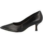 Clarks Women's Black Leather Court Shoes (26161589)