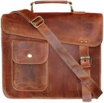 11" small Leather messenger bag shoulder bag cross body vintage messenger bag for women & men satchel man purse competible with Ipad and tablet