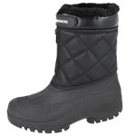 Groundwork LS132 Womens Muckers Mukker Stable Winter Waterproof Lined Snow Boots Thermal Fur Fleece Lined Shoe (7 UK, Black LS132, numeric_7)