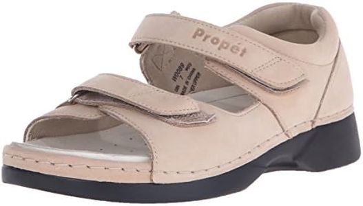 Propet Women's W0089 Pedic Walker Sandal, Dusty Taupe Nubuck, 8