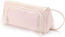 LABUK Large Capacity Pencil Case Pouch, Cute Aesthetic Big Capacity Zipper Cases Pen Portable Office Stationery Makeup Bag, Desk Organizer for College Adults Women Men (ZOOOM Pink/1)