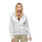 BALANCA Premium Women's Cotton Fleece Full Zipper Hoodie Sweatshirt with Kangaroo Pocket White XL