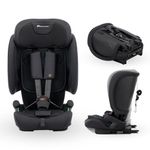 Bebeconfort Ever & Go i-Size, Evolutive Car Seat, 15 Months - 12 Years, 76-150 cm, ISOFIX Foldable Travel Car Seat, Compact & Lightweight (5kg), 15 Headrest Positions, Full Black