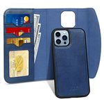 Fyy Designed for iPhone 13 Pro 5G Case, (Support Magsafe Charging) 2-in-1 Magnetic Detachable Wallet Phone Case with Card Holder Protective Cover for iPhone 13 Pro 5G 6.1'' Blue