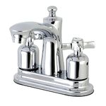 Kingston Brass FB7621ZX Millennium 4-Inch Center Set Lavatory Faucet with Retail Pop-Up, Polished Chrome