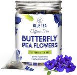 BLUE TEA - Butterfly Pea Flower Tea - 30 Count - Pyramid Plant Based Tea Bag | Black Deals Friday | Super ANTIOXIDENT | Flower Based - Herbal Tea - Caffeine Free - Detox Tea - Vegan | Pet Jar