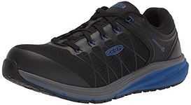 KEEN Utility Men's Vista Energy Low Height Sneakers Composite Toe Industrial Work Shoes, Nautical Blue/Black, 10