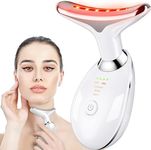 TECNOFEX Red Light Therapy for Face Vibration Massager Skin Rejuvenation Beauty Device for Face and Neck Lifts and Tightens Sagging Skin for a Radiant Appearance (PACK - 1)