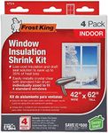 Frost King V73/4T Shrink Film Window KIT, 4-Pack, Clear, Transparent